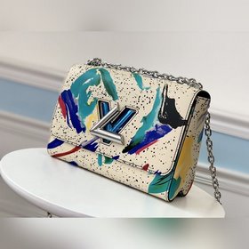 LV Модель M53857 Twist Сумка среднего размера Яркий принт Splash,