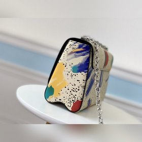 LV Модель M53857 Twist Сумка среднего размера Яркий принт Splash,