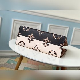 LV Модель M44576 Черно-белая сумка с леопардовым принтом ONTHEGO 
