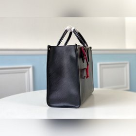 LV Модель M56080 Черный Onthego Средняя сумка-тоут Изготовлена из