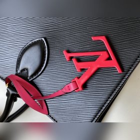 LV Модель M56080 Черный Onthego Средняя сумка-тоут Изготовлена из