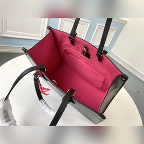 LV Модель M56080 Черный Onthego Средняя сумка-тоут Изготовлена из