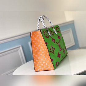 LV Monogram с покрытием из парусины Сумка-тоут с отделкой из тка