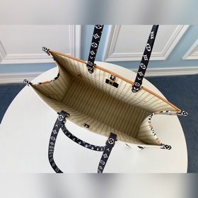 LV Monogram с покрытием из парусины Сумка-тоут с отделкой из тка