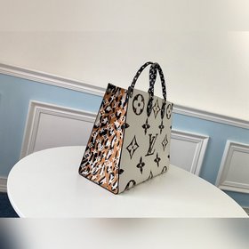 LV Monogram с покрытием из парусины Сумка-тоут с отделкой из тка
