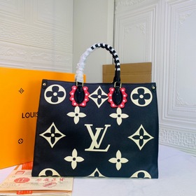 LV Модель M45373 Черная сумка OnTheGo большого размера Классическ