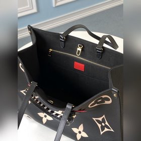 LV Модель M45373 Черная сумка OnTheGo большого размера Классическ