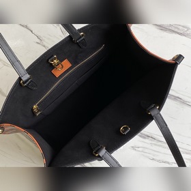 LV Артикул： M45595 Черная сумка среднего размера с леопардовым п