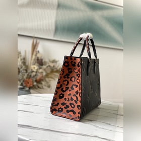 LV Артикул： M45595 Черная сумка среднего размера с леопардовым п