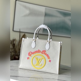 LV Артикул： M20815 Белая сумка OnTheGo Изготовлена из вышитого ж