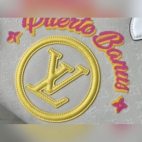 LV Артикул： M20815 Белая сумка OnTheGo Изготовлена из вышитого ж
