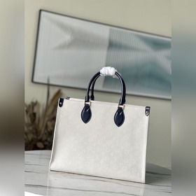 LV Артикул： M20815 Синяя сумка OnTheGo Материал： вышивка, ткань 