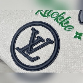 LV Артикул： M20815 Синяя сумка OnTheGo Материал： вышивка, ткань 