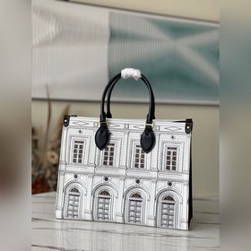 LV Артикул： M59264 Серия «Лувр» Сумка Дно сумки укреплено кожей