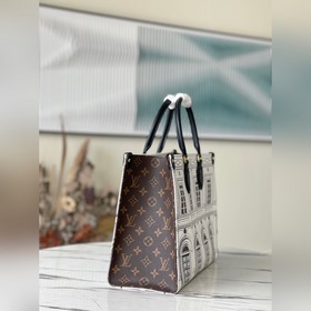 LV Артикул： M59264 Серия «Лувр» Сумка Дно сумки укреплено кожей