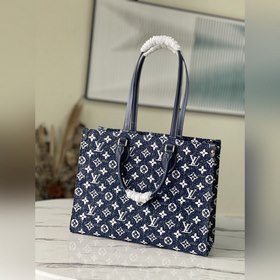 LV Артикул： M59608 Джинсовый синий ONTHEGO Для работы, покупок 
