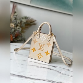 LV Артикул： M80049 Ванильный желтый Сумка Petit Sac Plat Сумка