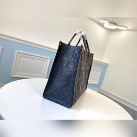LV Модель M44576 Сумка ONTHEGO из кожи темно-синего цвета Эта су