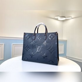 LV Модель M44576 Сумка ONTHEGO из кожи темно-синего цвета Эта су