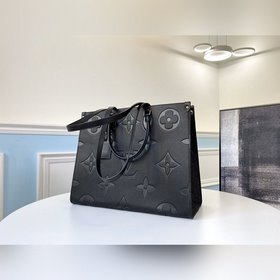 LV Модель M44576 Черная кожаная сумка ONTHEGO Эта сумка подходит