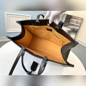 LV Модель M44576 Черная кожаная сумка ONTHEGO Эта сумка подходит