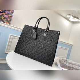 LV Модель M44925 Черная сумка ONTHEGO с тиснением Для работы, по