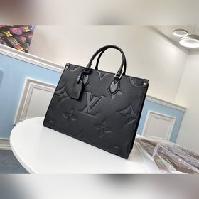LV Модель M45040 Черная кожаная сумка ONTHEGO Для работы, покупо