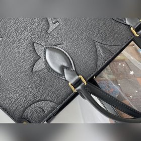 LV Модель M45040 Черная кожаная сумка ONTHEGO Для работы, покупо