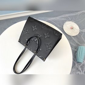 LV Модель M45040 Черная кожаная сумка ONTHEGO Для работы, покупо