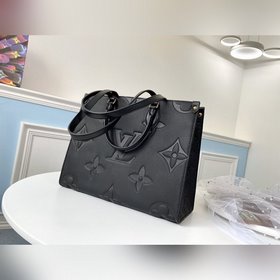 LV Модель M45040 Черная кожаная сумка ONTHEGO Для работы, покупо