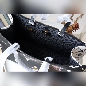 LV ONTHEGO с леопардовым принтом Новая сумка Модель M45815 Для 