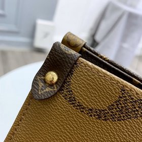 LV Модель M44579 M44576 Маленькая сумка ONTHEGO Для ручной работ