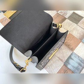 LV Модель M57172 Черная сумка через плечо с узором «Old Flower» Н