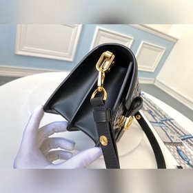 LV Модель M57172 Черная сумка через плечо с узором «Old Flower» Н