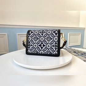 LV Модель M57172 Черная сумка через плечо с узором «Old Flower» Н