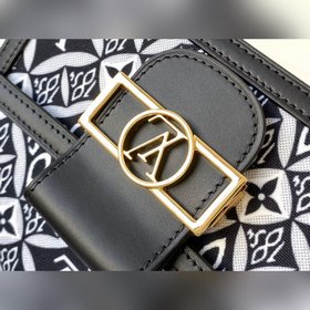 LV Модель M57172 Черная сумка через плечо с узором «Old Flower» Н