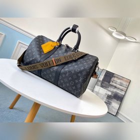 LV Модель M40569 Коричневая сумка Keepall 45 с плечевым ремнем Из