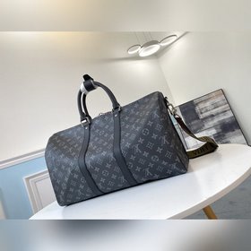 LV Модель M40569 Коричневая сумка Keepall 45 с плечевым ремнем Из