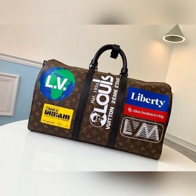 LV модель M44642 KEEPALL 50 дорожная сумка (с плечевым ремнем) Ос