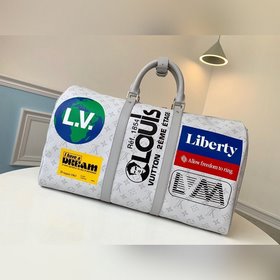 LV модель M44643 серебристо-белый, KEEPALL 50 дорожная сумка (с п