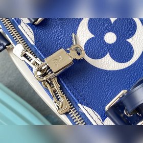 LV Модель M45121 Синяя сумка Keepall Bandoulière 50 (с плечевым р