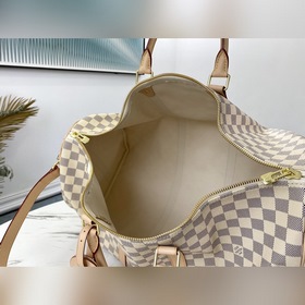 LV Артикул： N41427 KEEPALL 50 с белыми клетками (с плечевым ремн