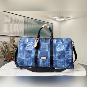 LV Артикул： N50069 Синяя сумка KEEPALL BANDOULIèRE 50 Эта сумка