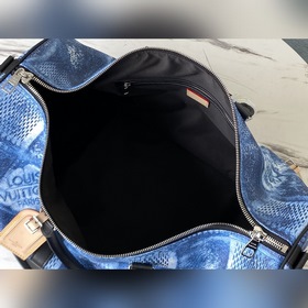 LV Артикул： N50069 Синяя сумка KEEPALL BANDOULIèRE 50 Эта сумка 