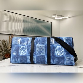 LV Артикул： N50069 Синяя сумка KEEPALL BANDOULIèRE 50 Эта сумка 
