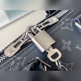 LV Модель： M40569 Черный с цветочным узором Дорожная сумка Прост