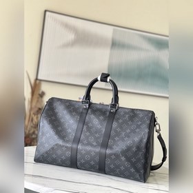 LV Модель： M40569 Черный с цветочным узором Дорожная сумка Прост