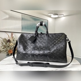 LV Модель： M44810 Keepall Bandoulière 50 Кожа Monogram Shadow с