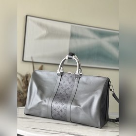 LV Артикул： M53766 Серебристая классическая мягкая дорожная сумк