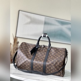 LV Модель： M56710 Черная сумка для путешествий с узором в стиле